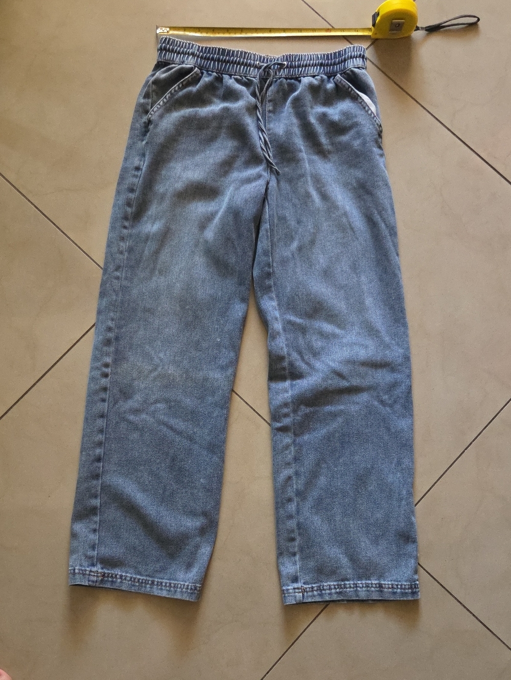 Womens Jean Denim Jogger Jeans - Casual Elastic Waist Small